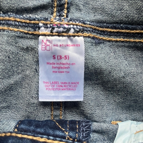 No Boundaries Blue Denim Overalls - Picture 2 of 2